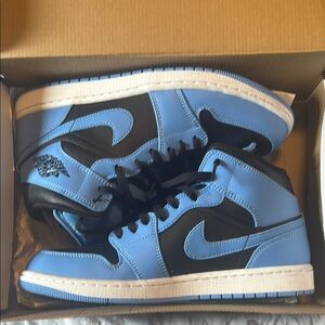 Blue and Black High-Top Sneakers Jordan’s